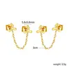Pendientes de Borla Perforados con Doble Aro de Diseño Popular de Comercio Exterior Transfronterizo Moda Sencilla Versátiles Boomerang Dulces Frescos para Mujer