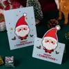 Tarjeta de Felicitación Navideña Simple de Dibujos Animados Transfronteriza Floristería Bendición Navideña Tarjeta Plegable Tridimensional Regalo de Navidad Tarjeta de Regalo