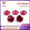 Rubi sintético 5# corindo vermelho redondo corindo vermelho pedra nua corindo sintético com pedra atacado rubi artificial
