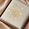 Broche Estrela de Floco de Neve Totalmente Cravejado de Pedras Transfronteiriço para Mulheres, Design de Nicho, Sensação de Alto Padrão, Acessório de Lapela