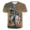 Camiseta de Caballero Templario para Hombre Camiseta Impresión 3D Caballero Temp