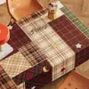 Toalha de mesa estilo americano, à prova d'água e de óleo, fácil de limpar, tema de desenho animado, cria uma atmosfera aconchegante, toalha de mesa, protetor de mesa, tapete retangular para mesa de centro