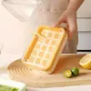 Forma de gelo, bandeja de gelo tipo prensa, gadget para fazer gelo com tampa, grau alimentício, caixa DIY para cubos de gelo, caixa de armazenamento para geladeira doméstica