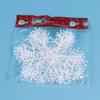 Decoração de árvore de Natal com floco de neve de plástico escovado, acessórios para festas, 3 peças, atacado, bola de Natal, presentes de desenho animado