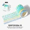 Fita Washi Bobo Gummy Series Embalada com Caixa 5 Rolos para Journaling DIY, Materiais de Diário, Adesivos Decorativos para Colagem