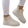 En stock y entrega rápida comercio nacional y extranjero caliente color sólido suela gruesa franela banda elástica casual cómodo botas de nieve entrega de una sola pieza