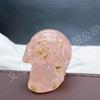 Grava de Cristal Natural Resina Epoxi Calavera con Pan de Oro Adorno Micro Paisaje Decoración Manualidades Mayoreo