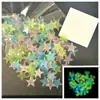 Adesivos de Parede Estrela Colorida Luminosa de 2cm, Adesivos de Lua 3D que Brilham no Escuro, Exclusivamente para Decoração de Parede Transfronteiriça, Adesivos Fluorescentes