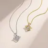 Collar dinámico S925 de plata de ley con moissanita de corazón y alas para mujer, alas de ángel con un colgante de corazón palpitante, cadena para la clavícula