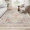 Alfombra de piso lavable de imitación cachemir persa vintage transfronteriza de Amazon para sala de estar y sofá, alfombra de tamaño completo hipoalergénica y duradera