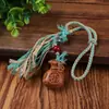 Pingente de chaveiro de madeira de jujuba atingida por raio com Pagode Wenchang estilo chinês e decoração de pincel, chaveiro de bolsa e ornamento para pendurar