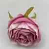 Arreglo floral hecho a mano DIY flor artificial ramo de rosas de boda decoración del hogar 6 cm borde de coca simulación retro capullo de peonía