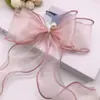 Cortina de Renda com Laço Transparente Fita para Amarrar Cortina Acessórios Enfeites para Pendurar Decoração de Janela Fita