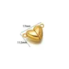Cierre Magnético Redondo en Forma de Corazón de Acero Inoxidable Broche de Joyería de 18K Conector de Collar Gancho Accesorios para Pulseras DIY Joyería Venta al por Mayor