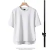 Nova Camiseta de Manga Curta para Homens, Estilo Coreano de Verão Tendência Simples Manga Meia Manga, Estilo Hong Kong Solta Casual Tendência Marca Camiseta