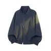 Chamarra bomber Cleanfit desestructurada con cuello alto, chaqueta corta estilo béisbol para hombre, prenda exterior de trabajo de corte regular