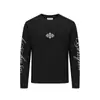 Moda de Rua Outonal Transfronteiriça Camisetas Personalizadas com Estampa Gola Redonda Manga Longa para Homens e Mulheres Roupas Y2K Europeias e Americanas Venda por Atacado