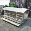 Jaula para Pollos de Acero Inoxidable Extra Grande para Exteriores Impermeable Gallinero Jaula de Cría Pato Ganso Pollo Nutritivo Anti-peso Rata Lobo Hogar Exterior