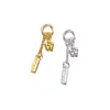 Plata de Ley 925 Chapada Flor Dos en Uno Medalla de Plata Colgante Colgante para Pulsera DIY Accesorios de Material de Cuerda Tejida a Mano Q1267