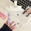 Em Estoque Saco com Zíper A8 Mini de Duplo Fecho e 3 Furos Álbum de Fotos Transparente Caderno Brilhante de Folhas Soltas Álbum de Armazenamento de Bolso Único de 3 polegadas