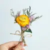 Mini Buquê de 12cm Flores Naturais Flores Secas Flores Eternas Gipsofila Rosas Caixa de Presente Festiva Decorações Amazon Cross-Border