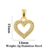 Colgantes de Animales Lindos Transfronterizos, Elementos Adorables de Oso y Delfín, Accesorios de Colgante de Acero Inoxidable Personalizados DIY Incrustados con Diamantes