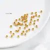 Cuentas sueltas chapadas en oro de 18 quilates que conservan el color, cuentas chapadas en oro, pulsera con cuentas espaciadoras, cuentas de plata, accesorios para ensartar pulseras DIY hechas a mano, materiales para ensartar cuentas
