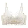 Sujetador Push-Up Pequeño de Encaje Bordado para Mujer, Grande Push-Up Anticaída, Reductor de Senos, Juego de Sujetadores sin Aros