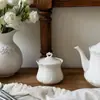 Lolita francesa relieve cerámica vajilla plato de cerámica taza de café platillo cuenco de cerámica plato hondo plato ovalado plato de postre
