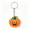 Chaveiro de Halloween abóbora fantasma morcego castelo monstrinho decoração criativa para mochila pingente de presente de feriado