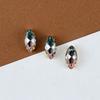 Nuevo 9*18mm ojo de caballo garra dorada turmalina taladro color degradado gema diy joyería piedra cristal joyería al por mayor