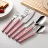 Cuchillo tenedor cuchara de acero inoxidable transfronteriza clip remachado mango cuchara de cena cuchara de postre tenedor cuchillo tenedor para bistec francés vajilla occidental de hotel