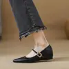 Moda Casual Nueva Primavera/Verano 2026 Talla Pequeña Punta Fina Planos Mary Jane Zapatos de Trabajo Transfronterizos