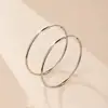 Brincos de Argola Populares Transfronteiriços para Mulheres, Argolas Grandes, Argolas Lisas, Pequenos Brincos Versáteis que Valorizam o Rosto, Brincos de Cobre, Atacado de Joias