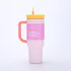 Taza Termo Aislante para Hielo Estilo Owala Acero Inoxidable 304 40 oz Taza con Popote Vacío Portátil Taza de Agua para Coche Taza de Coche