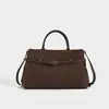Nova Bolsa Transversal Versátil de Camurça Fosca Estilo Vintage Outono/Inverno 2025 Bolsa de Ombro Bolsa para o Dia a Dia Bolsa Feminina