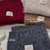Geleia de leite de nuvem macia ~ azul escuro azul claro * cachecol de lã ggg cor sólida inverno engrossado cachecol quente combinando feminino de malha