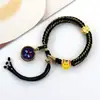 Pulsera Thangka Estilo Tíbet con Cinco Deidades de la Riqueza, Pulsera Tejida a Mano con Tara Verde y Cinco Santos, Pulsera Caja Gahu