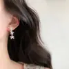 Pendientes Dulces de Flor Recortada Estilo Coreano Diseño de Nicho Pendientes Largos Moda Simple Elegantes Pinzas para Orejas Sin Perforación
