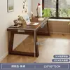 Mesa para duas pessoas, mesa de computador para estudante em casa, escrivaninha de madeira maciça, mesa de estudo, mesa de escritório, mesa longa, bancada grande