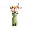 Florero Gato Peculiar Nuevo Producto Transfronterizo Exquisito florero de gato peculiar adorno decorativo de resina para escritorio