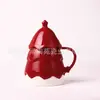 *Novo 0106* 6,5*10cm 470ml *Edição Limitada de Natal* Caneca Árvore de Natal Caneca de Cerâmica para Café com Tampa