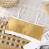 Estilo coreano Explosivo Puro Algodão Uma Palavra Sling Tube Top Beautiful Back Anti-running Light Bottoming Cinto Chest Pad Vest Tube Top Underwear