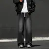 Jeans Americano Masculino Casual Lâmina Curva Retrô Tamanho Plus Calças Largas Perna Reta Tendência Longo Primavera Outono Perna Larga Lavado