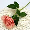 Flor Artificial de Rosa Cruzada Tallo Único Decoración para el Hogar Boda Día de San Valentín Flor Artificial Tallo Único Qixi Rosa Arte Floral