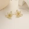 S925 brincos de borla de flor de moda coreana brincos de nicho simples doce elegante nova moda pérola brincos para mulheres