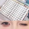 Pestañas Postizas Transfronterizas en Negro y Marrón, Estilo Su Da Ji, Pestañas Graduadas Anguladas Que Agrandan los Ojos, Adecuadas para Párpados Únicos y Ojos Hinchados, Volumen Grande