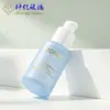 Botella pulverizadora plana de 30 ml, botella redonda recta de vidrio con bomba para loción, botella rellenable, material de embalaje para frasco de muestra de sérum para cuidado de la piel