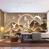 Tienda de fisioterapia de medicina china mural de acupuntura y reducción ósea Club de salud papel tapiz de decoración de recepción pared de fondo de oficina de clínica papel tapiz