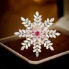 Broche de Floco de Neve em Zircônia Micro-Pavimentada Super Flash de Luxo Acessível Design de Nicho Corsage Acessórios para Terno Jantar Corsage